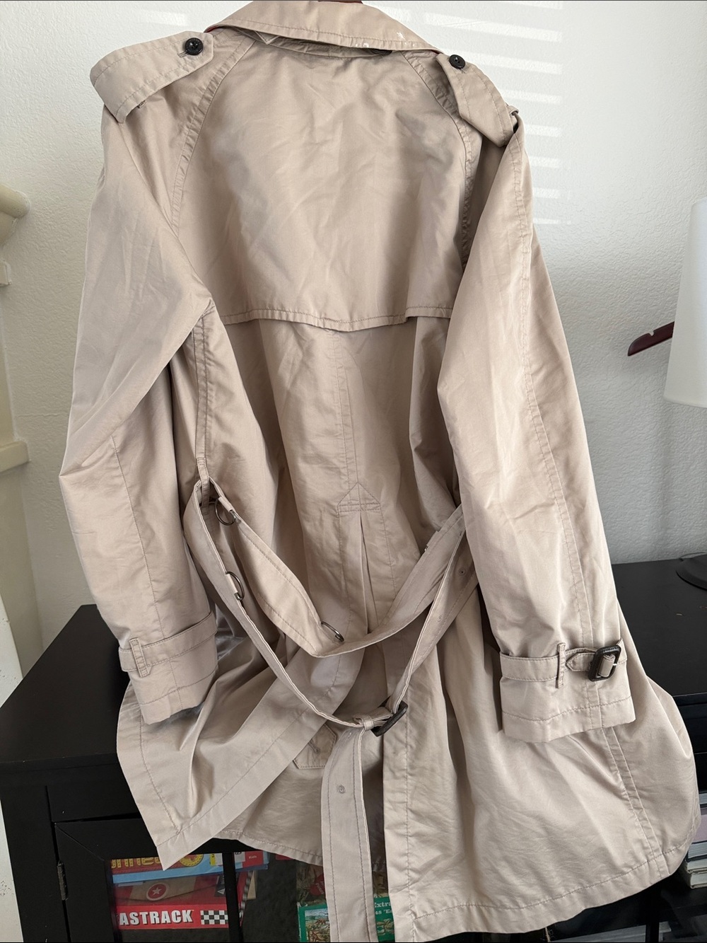 Burberry Taupe Double-Breasted Mid-length Kensington Trench Coat - Picture 6 of 10